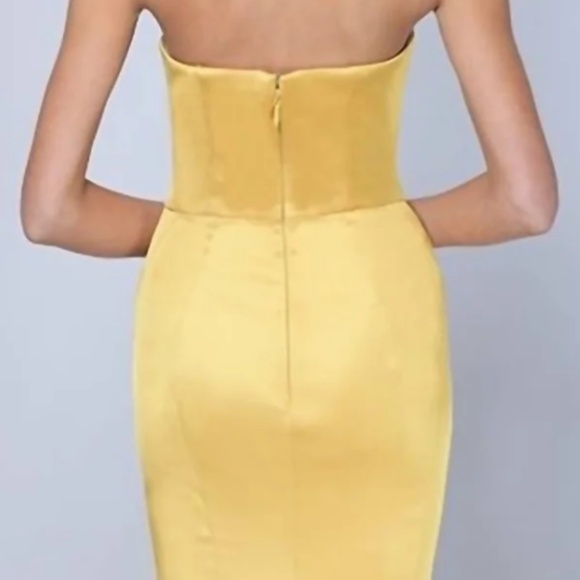 Bariano Victoria Sweetheart Strapless Gold Evening Gown - NWT - Picture 3 of 16